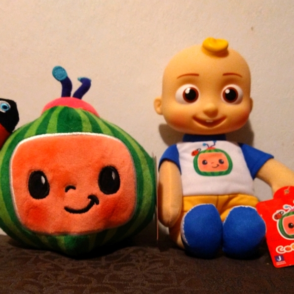 CoComelon JJ and Melon Plush Stuffed Animal Toys, Set of 2 - 8" Plush - Picture 2 of 7